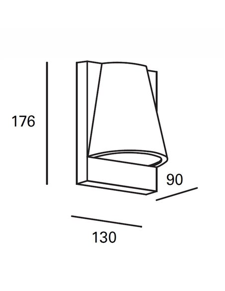 Kala outdoor wall light - FORLIGHT - Anthracite lamp, GU10 IP44