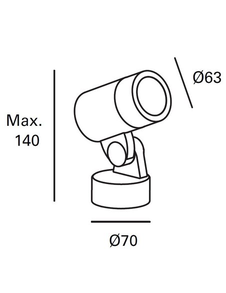 Eleve outdoor floodlight - FORLIGHT - Suitable for wall/ceiling/floor, GU10 IP65