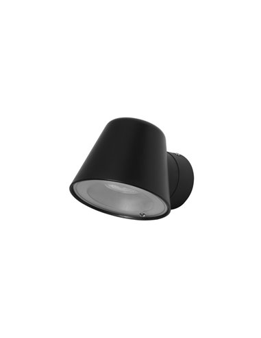 Cone outdoor wall light - FORLIGHT - Adjustable black lamp, GU10 IP54, Suitable for saline environments