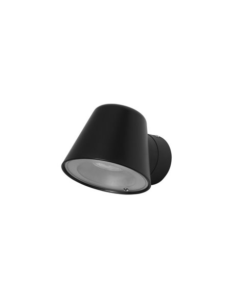 Cone outdoor wall light - FORLIGHT - Adjustable black lamp, GU10 IP54, Suitable for saline environments