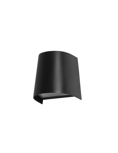 Prisma outdoor wall light - FORLIGHT - Modern black lamp, Height: 11 cm, Suitable for saline environments