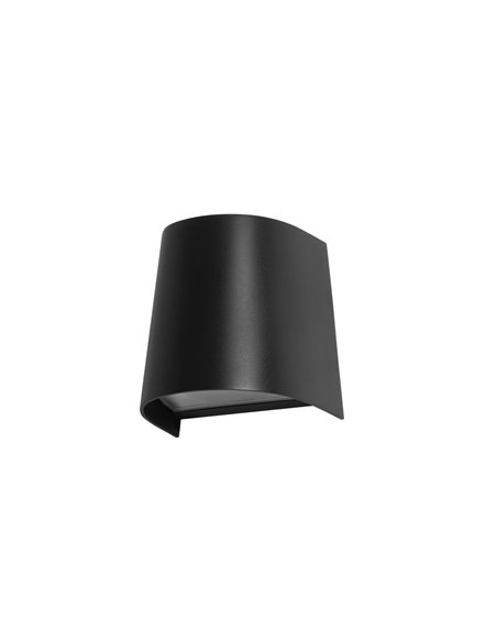 Prisma outdoor wall light - FORLIGHT - Modern black lamp, Height: 11 cm, Suitable for saline environments