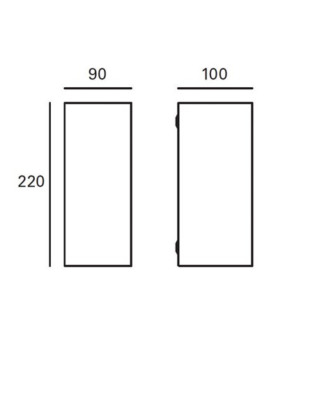 Cube outdoor wall light - FORLIGHT - Modern steel lamp in grey or black, Height: 22 cm, GU10 IP44