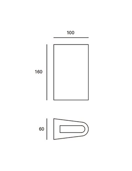 Elix outdoor wall light - FORLIGHT - Stainless steel minimalist wall light, LED 3000K 600 lm IP44, Height: 16 cm