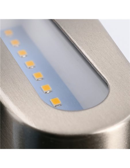 Elix outdoor wall light - FORLIGHT - Stainless steel minimalist wall light, LED 3000K 600 lm IP44, Height: 16 cm