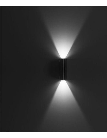 Elix outdoor wall light - FORLIGHT - Stainless steel minimalist wall light, LED 3000K 600 lm IP44, Height: 16 cm