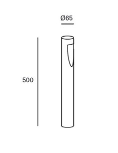Brit outdoor bollard - FORLIGHT - Anthracite aluminium light, LED 3000K 855 lm, Height: 50 cm, Suitable for saline environments 2