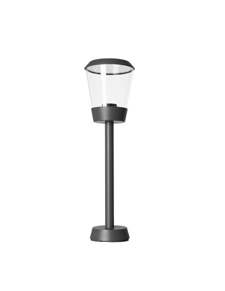 Elaine outdoor bollard - FORLIGHT - Available in 2 sizes: 60 cm -100 cm, Anthracite finish, Suitable for saline environments