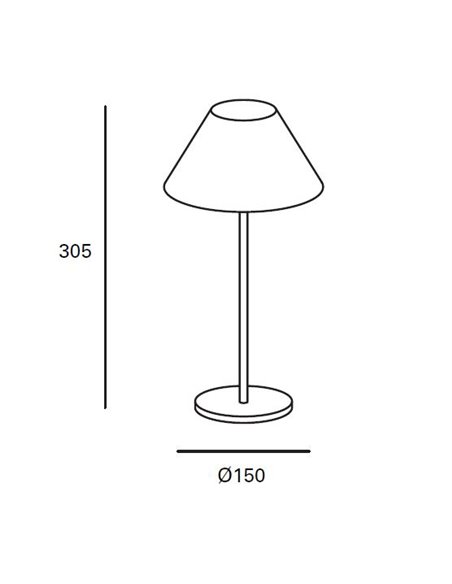 Sirina outdoor portable light - FORLIGHT - Black touch lamp with UBS, 3 light intensities, dimmable LED