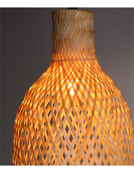 Riba pendant light - FORLIGHT - Wooden lamp, Height adjustable, Diameter: 21 cm