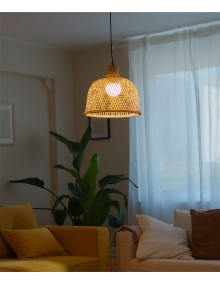 Riba pendant light - FORLIGHT - Wooden lamp, Adjustable height, Diameter: 35 cm