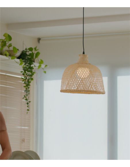Riba pendant light - FORLIGHT - Wooden lamp, Adjustable height, Diameter: 35 cm