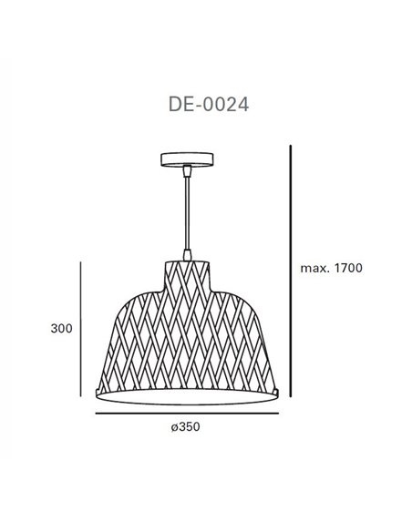 Riba pendant light - FORLIGHT - Wooden lamp, Adjustable height, Diameter: 35 cm