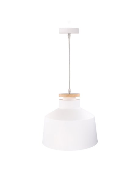 Nube pendant light - FORLIGHT - Nordic style, steel and wood pendant light, Adjustable in height