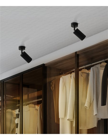 Era ceiling spotlight - FORLIGHT - Projector lamp in 2 colours, Adjustable head