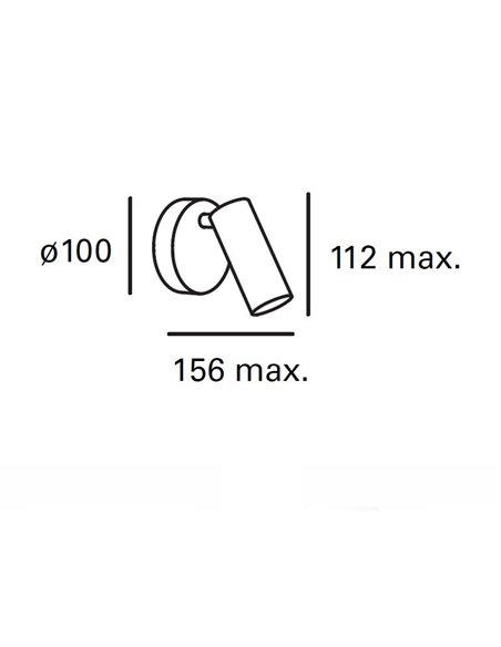 Logos ceiling & wall spotlight - FORLIGHT - Modern spotlight, Available in white or black, LED 3000K