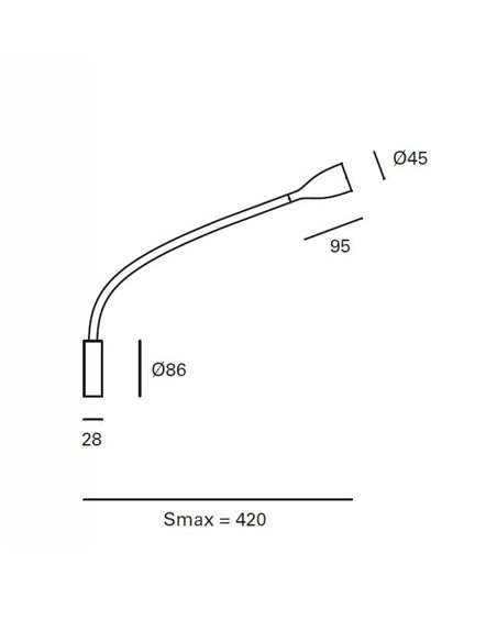 Crobat wall light - FORLIGHT - Reading light in 2 colours, LED 3000K 450 lm, Adjustable arm