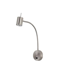 Bas wall light - FORLIGHT - Reading light in satin nickel, Adjustable arm