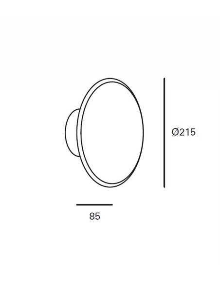 Roc wall light - FORLIGHT - Minimalist wall light, LED 3000K 770 lm, Diameter: 21,5 cm