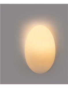 Glass wall light - FORLIGHT - White glass lamp, Available in 2 sizes