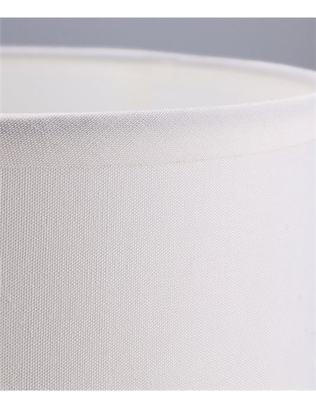 Nuts table lamp - FORLIGHT - Nordic lamp with textile lampshade, Natural wood