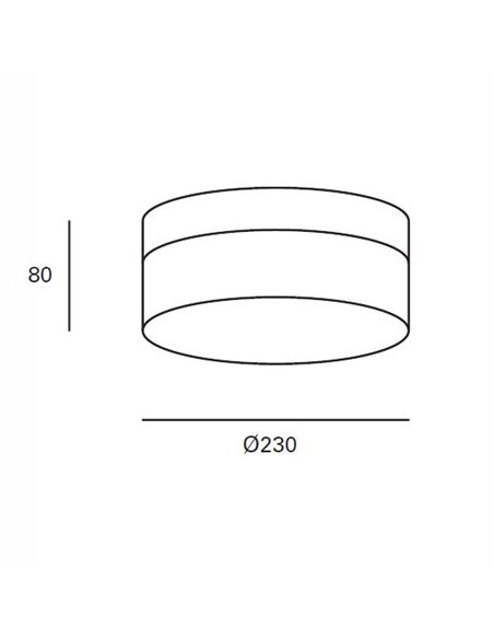 Giro ceiling light - FORLIGHT - Glass ceiling light, dimmable LED 3000K-4000K, Diameter: 23 cm
