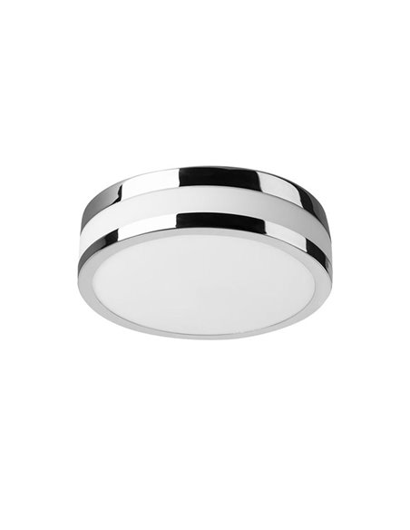Vapor ceiling light - FORLIGHT - Chrome bathroom light, LED 3000K 1360 lm, Diameter: 23,6 cm