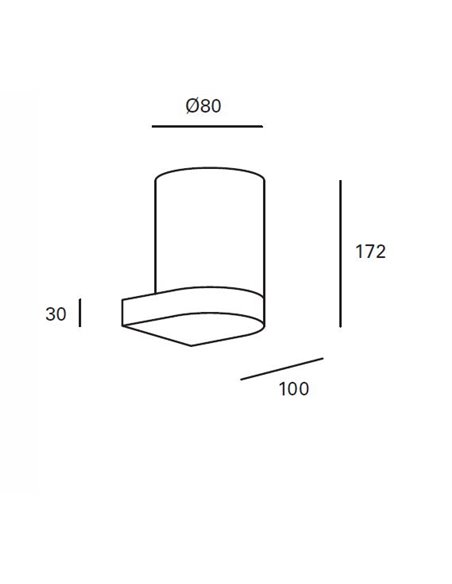 Metà wall light - FORLIGHT - Glass lamp for the bathroom, Available in 2 sizes, E27 IP44