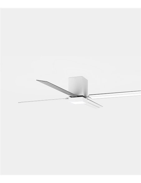 Zonda Ceiling fan with light - FORLIGHT - DC fan with 4 blades, Dimmable LED, 6 speeds