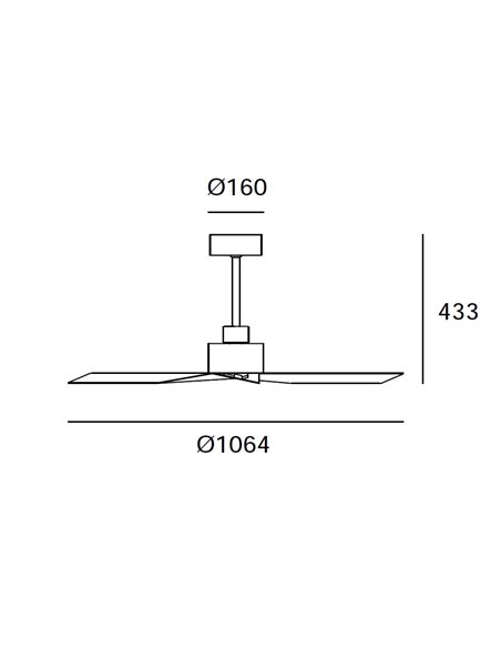 Lace ceiling fan - FORLIGHT - DC motor, 5 speeds, Reverse function