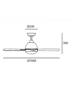 Borneo ceiling fan with light - FORLIGHT - 3 Speeds, Available in 4 colours, Reversed function 2