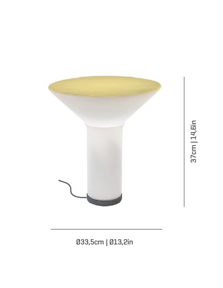 Era table lamp - a-emotional light - Handmade glass table lamp, Height: 37 cm