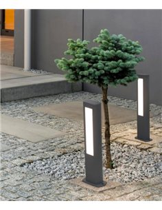 Lámpara baliza LED gris oscuro disponible en dos tamaños – Nanda – Faro