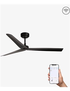 Milos SMART dark ceiling fan – Faro – DC, Remote control + Alexa/Google/Siri, 3 speeds 