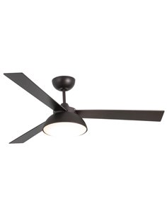Rodas brown ceiling fan with LED light – Faro - Remote control with timer, 5 speeds, DC motor