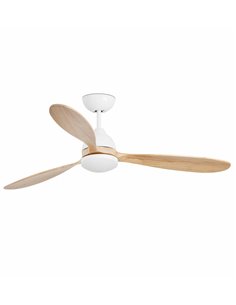 Poros SMART white ceiling fan with LED light – Poros - Remote control with timer + Alexa/Google/Siri, 6 speeds, DC motor