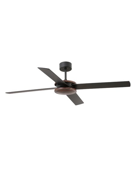Polea SMART walnut/black ceiling fan – Faro – Remote control with timer + Alexa/Google/Siri, 6 speeds, DC motor