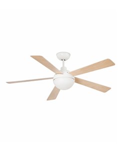 Izaro SMART white ceiling fan with LED light – Faro - Remote control with timer + Alexa/Google/Siri, 5 speeds, DC motor  2