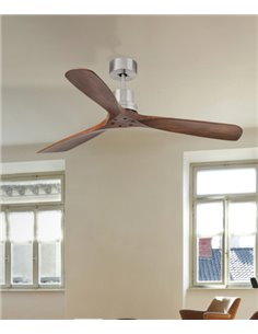 Lantau ceiling fan - Faro - 132 cm, matt nickel, 3 blades