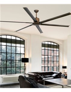 Ventilador de techo sin luz disponible en 3 acabados con mando a distancia – Andros – Faro