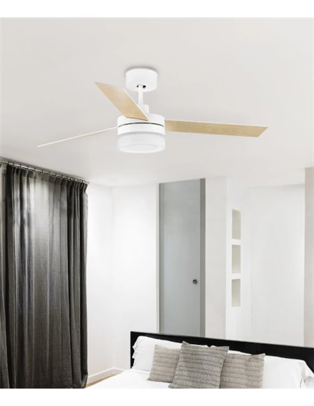 Ventilador de techo LED acabado blanco con altavoz incluido – Ice – Faro