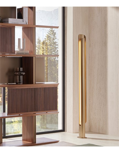 Stockholm floor lamp - Punt Mobles - Aluminium lampshade in 3 colours, LED dimmable 2700K, Height: 175 cm