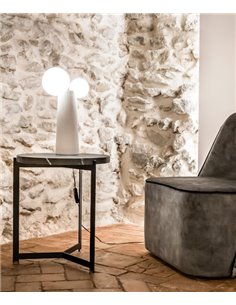 Lámpara de pared Land - Milán - Aplique de pared tipo bola, Acabados visón/gris marengo/terra