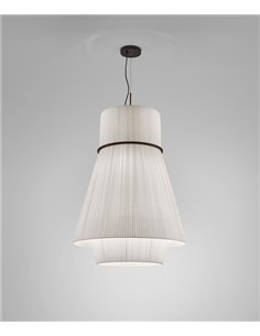 Folie S/70.2 pendant light - Bover - Translucent ribbon lampshade, Diameter: 70 cm 2