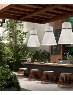 Folie pendant light - Bover - Translucent ribbon lampshade, Diameter: 70 cm