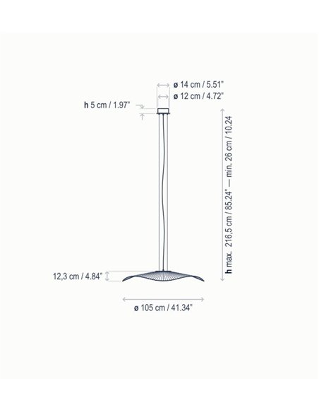 Mediterrànea outdoor pendant light - Bover - Brown synthetic fibre lampshade, dimmable LED Triac