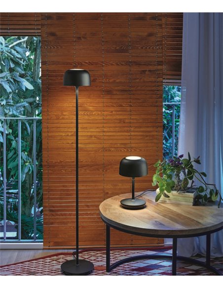 Bol floor lamp - Bover - Aluminium black, LED 1200 lm 2700K, Height: 130 cm
