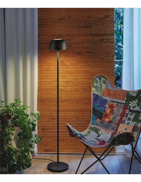 Bol floor lamp - Bover - Aluminium black, LED 1200 lm 2700K, Height: 130 cm