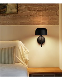 Bol wall light - Bover - Matt black aluminium light, LED Dimmable TRIAC