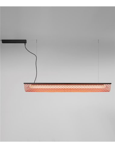 Nans Balis pendant light - Bover - Outdoor light, hand-woven synthetic fibre shade, dimmable LED Triac